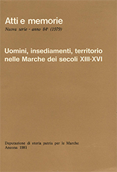 Heft, Atti e memorie della Deputazione di Storia Patria per le Marche : nuova serie, 84, 1979, Il lavoro editoriale