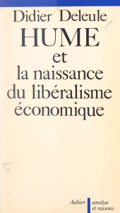 E-book, Hume et la naissance du libéralisme économique, Aubier (réédition numérique FeniXX)