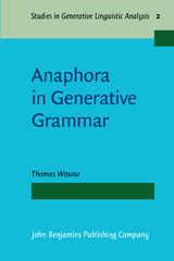 E-book, Anaphora in Generative Grammar, John Benjamins Publishing Company