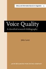 E-book, Voice Quality, Laver, John, John Benjamins Publishing Company