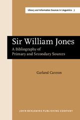 E-book, Sir William Jones, Cannon, Garland, John Benjamins Publishing Company