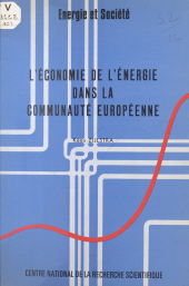 eBook, L'économie de l'énergie dans la Communauté européenne, CNRS Éditions (réédition numérique FeniXX)