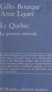 eBook, Le Québec : La question nationale, La Découverte (réédition numérique FeniXX)
