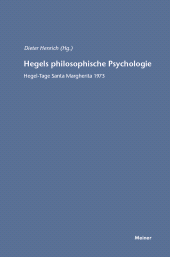E-book, Hegels philosophische Psychologie : Hegel-Tage Santa Margherita 1973, Felix Meiner Verlag