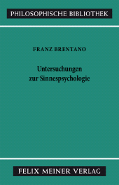 E-book, Untersuchungen zur Sinnespsychologie, Felix Meiner Verlag