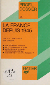 E-book, La France depuis 1945, Hatier (réédition numérique FeniXX)
