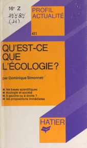 E-book, Qu'est-ce que l'écologie ?, Hatier (réédition numérique FeniXX)