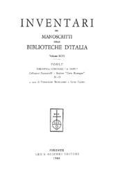 E-book, Inventari dei manoscritti delle biblioteche d'Italia : vol XCVI : Forlì : Biblioteca comunale A. Saffi : Collezioni Piancastelli : Sezione Carte Romagna M-O, L.S. Olschki