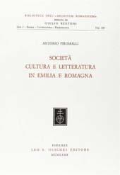 eBook, Società, cultura e letteratura in Emilia e Romagna, Piromalli, Antonio, L.S. Olschki