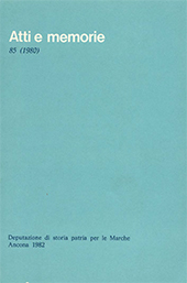 Heft, Atti e memorie della Deputazione di Storia Patria per le Marche : 85, 1980, Il lavoro editoriale