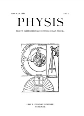 Issue, Physis : rivista internazionale di storia della scienza : XXII, 2, 1980, L.S. Olschki