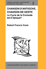 eBook, Chanson d'Antioche, chanson de geste, Cook, Robert Francis, John Benjamins Publishing Company