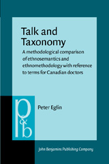 E-book, Talk and Taxonomy, John Benjamins Publishing Company