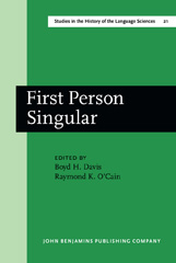 eBook, First Person Singular, John Benjamins Publishing Company