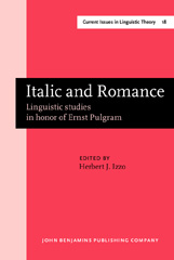 eBook, Italic and Romance, John Benjamins Publishing Company