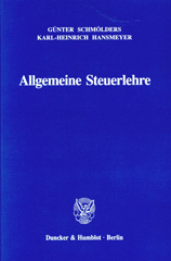 eBook, Allgemeine Steuerlehre., Schmölders, Günter, Duncker & Humblot