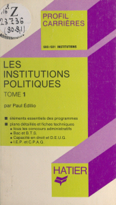 E-book, Les institutions politiques (1), Hatier (réédition numérique FeniXX)