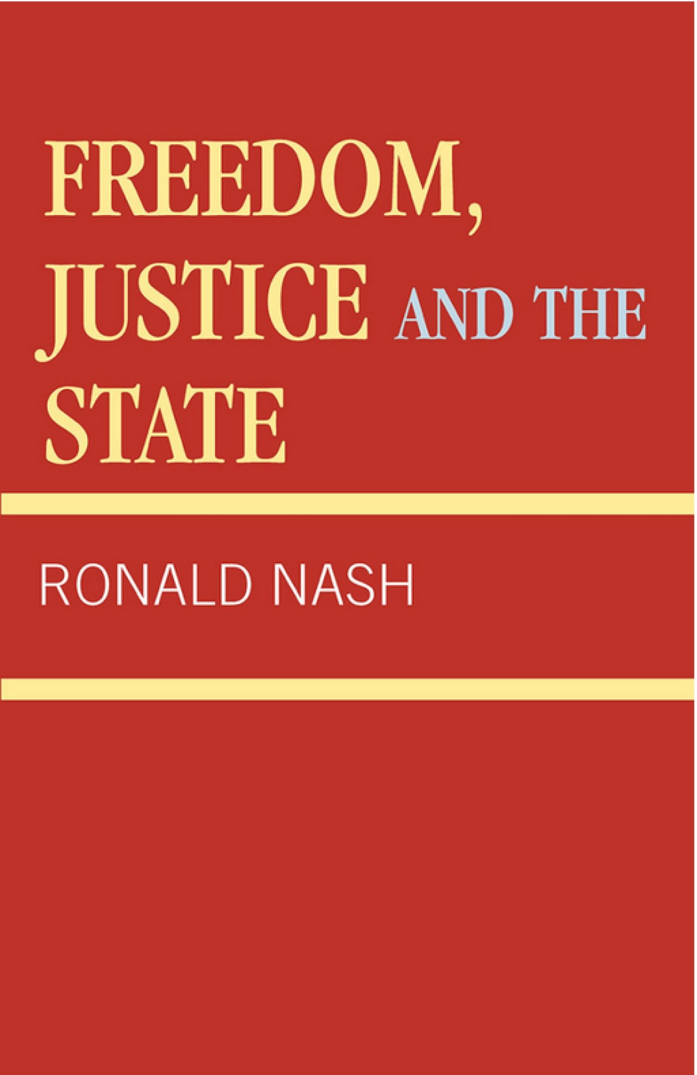 E-book, Freedom, Justice and the State, University Press of America