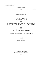 eBook, L'oeuvre de Patrizi Piccolomini ou le Ceremonial papal de la premiere Renaissance, Biblioteca apostolica vaticana