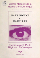 E-book, Patrimoine et familles, CNRS Éditions (réédition numérique FeniXX)