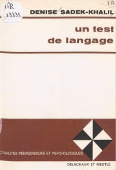 E-book, Un test de langage, Delachaux et Niestlé (réédition numérique FeniXX)