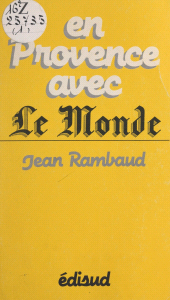 E-book, En Provence avec "Le Monde", Édisud (réédition numérique FeniXX)