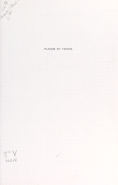 E-book, Plaisir du tennis, Fayard (réédition numérique FeniXX)