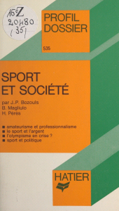 E-book, Sport et société, Hatier (réédition numérique FeniXX)