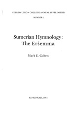 E-book, Sumerian Hymnology : The Ersemma, Cohen, Mark E., ISD