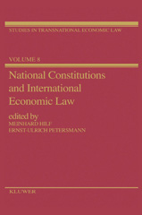 E-book, National Constitutions and International Economic Law, Wolters Kluwer