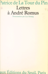 E-book, Lettres à André Romus, Seuil (réédition numérique FeniXX)