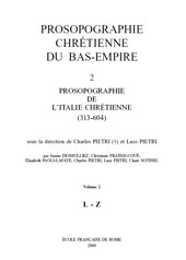E-book, Prosopographie chrétienne du bas-empire, École française de Rome