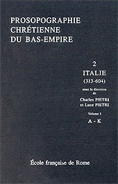 Capítulo, Notices AGAPITVS à ANASTASIA 2., École française de Rome