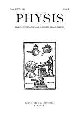 Issue, Physis : rivista internazionale di storia della scienza : XXIV, 2, 1982, L.S. Olschki