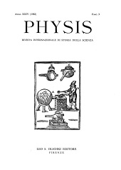 Issue, Physis : rivista internazionale di storia della scienza : XXIV, 3, 1982, L.S. Olschki