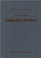 E-book, Epigrafia italica, "L'Erma" di Bretschneider
