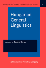 eBook, Hungarian General Linguistics, John Benjamins Publishing Company