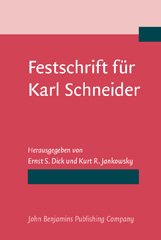 eBook, Festschrift fur Karl Schneider, John Benjamins Publishing Company