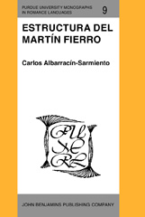 eBook, Estructura del Martin Fierro, John Benjamins Publishing Company