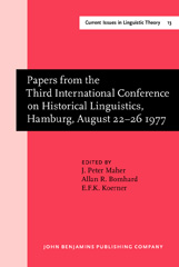 eBook, Papers from the Third International Conference on Historical Linguistics, Hamburg, August 22-26 1977, John Benjamins Publishing Company