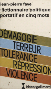 E-book, Dictionnaire politique portatif en cinq mots, Gallimard (réédition numérique FeniXX)