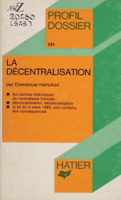 E-book, La Décentralisation, Hatier (réédition numérique FeniXX)