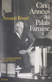 E-book, Un ambassadeur se souvient (5) : Cinq années au Palais Farnèse, Plon (réédition numérique FeniXX)