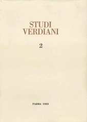 Fascículo, Studi Verdiani : 2, 1983, Istituto nazionale di studi verdiani