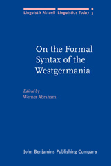eBook, On the Formal Syntax of the Westgermania, John Benjamins Publishing Company
