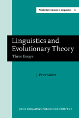 E-book, Linguistics and Evolutionary Theory, John Benjamins Publishing Company