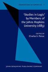 E-book, 'Studies in Logic' by Members of the Johns Hopkins University (1883), John Benjamins Publishing Company