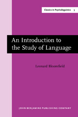 E-book, An Introduction to the Study of Language, Bloomfield, Leonard, John Benjamins Publishing Company