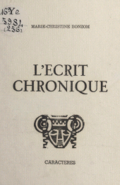 E-book, L'écrit chronique, Caractères (réédition numérique FeniXX)