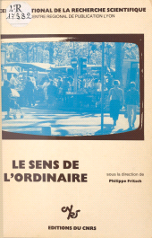 E-book, Le sens de l'ordinaire, CNRS Éditions (réédition numérique FeniXX)